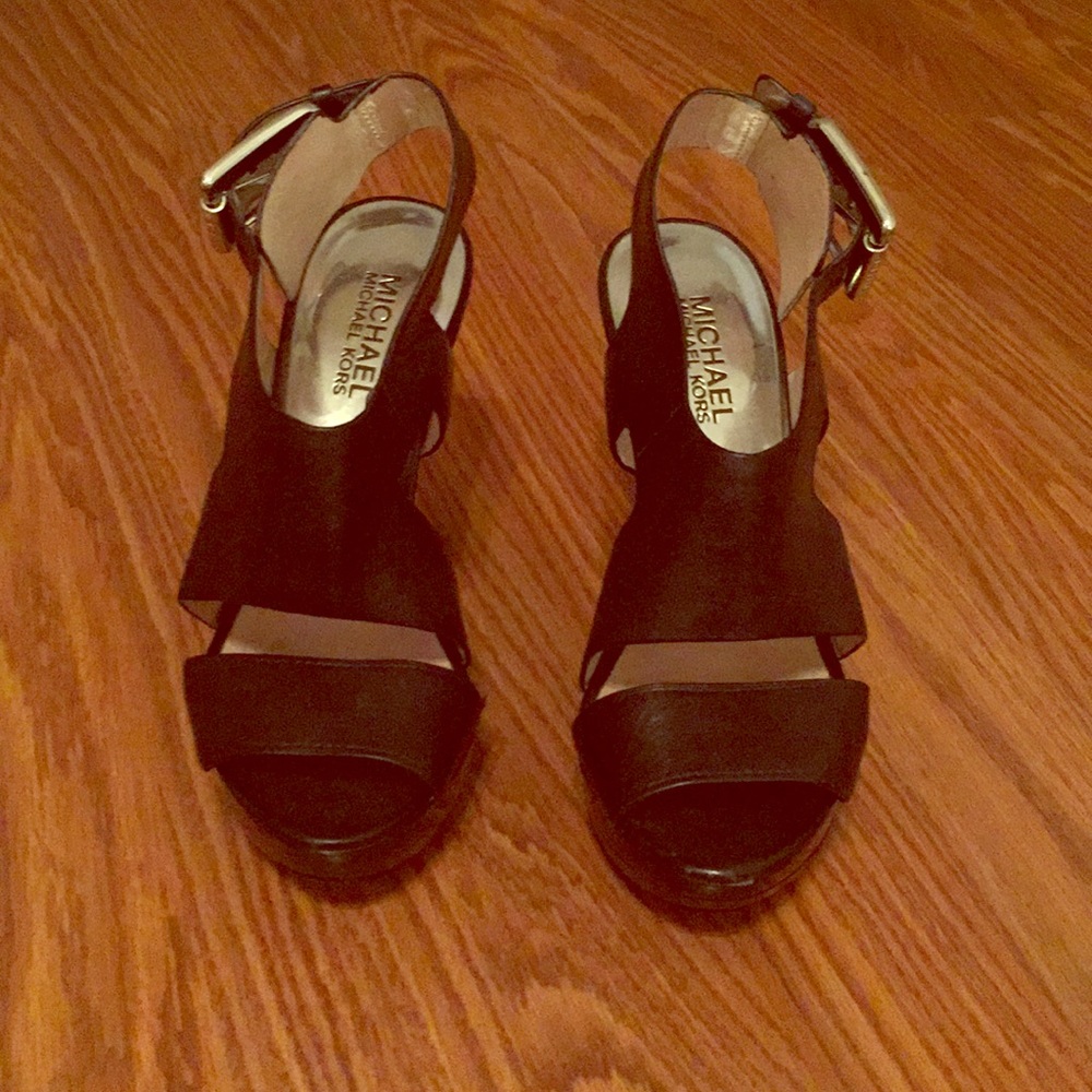 Black platform heels